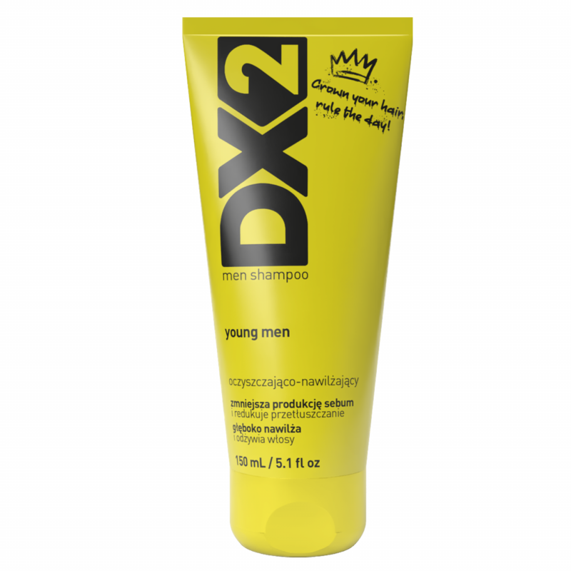 DX2 Young Men szampon do włosów oczyszczająco-nawilżający, 150 ml