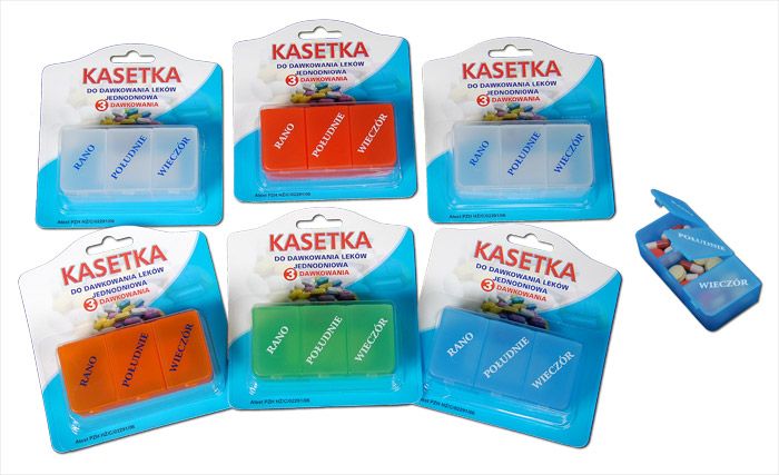 Dzienna kasetka do dawkowania leków na 3 pory dnia - 1 szt.