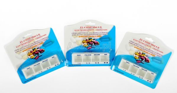 Dzienna kasetka do dawkowania leków na 4 pory dnia - 1 szt.