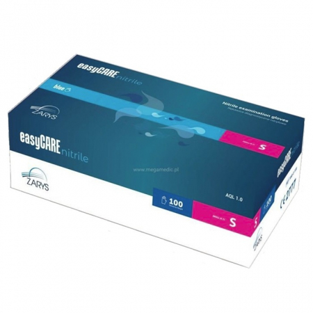 EasyCare rękawice nitrylowe bezpudrowe niebieskie rozmiar S, 100 szt.