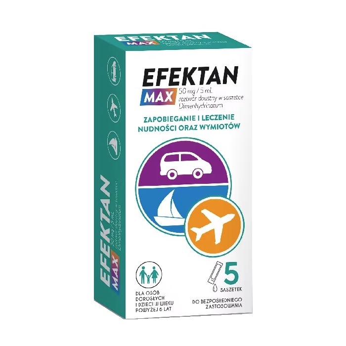 Efektan Max 50 mg/5ml roztwór doustny saszetki, 5 szt.