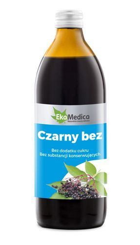 EkaMedica Czarny bez sok 100%, 500 ml