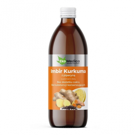EkaMedica sok z imbiru z kurkumą i piperyną, 500 ml