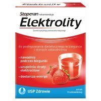 Elektrolity (smak truskawkowy) 7 saszetek z proszkiem do sporządzenia zawiesiny
