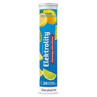 Elektrolity tabletki musujące o smaku cytrynowo-limonkowym, 20 szt.