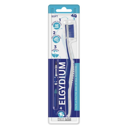 Elgydium 4w1 Soft wielofunkcyjna szczoteczka do zębów, 1 szt.