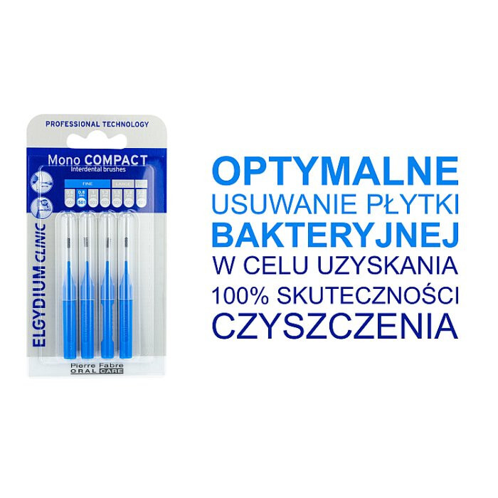 ELGYDIUM CLINIC Mono Compact Szczoteczki międzyzębowe 0,8mm 4 szt.