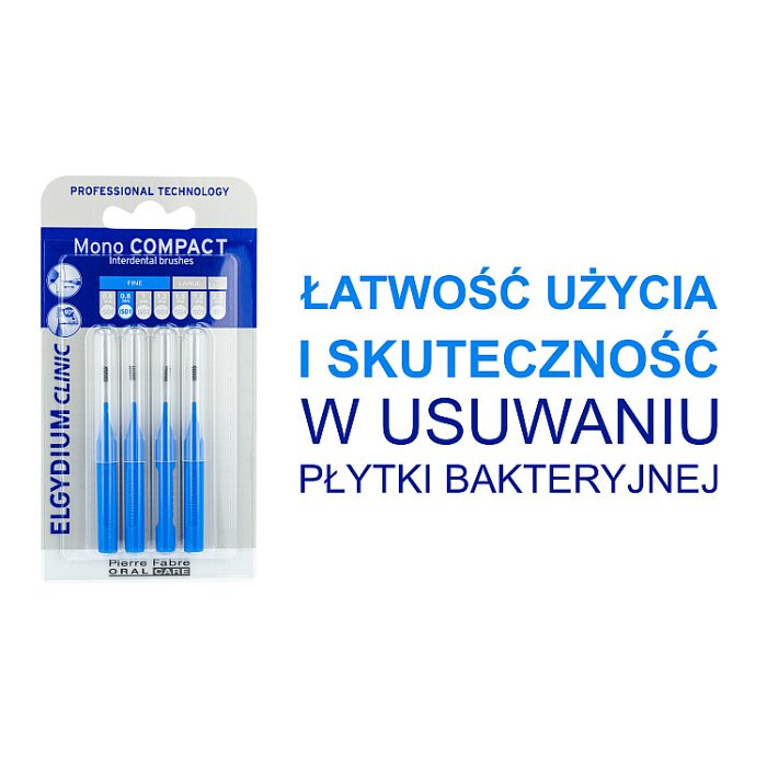ELGYDIUM CLINIC Mono Compact Szczoteczki międzyzębowe 0,8mm 4 szt.