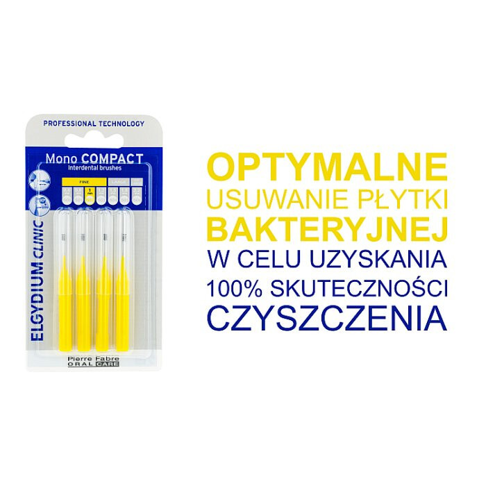 ELGYDIUM CLINIC Mono Compact Szczoteczki międzyzębowe 1 mm 4 szt.