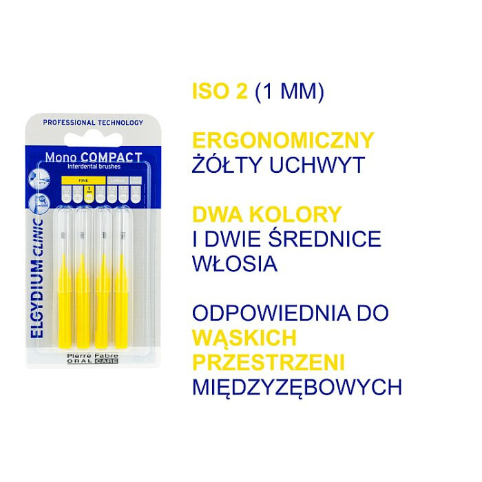ELGYDIUM CLINIC Mono Compact Szczoteczki międzyzębowe 1 mm 4 szt.