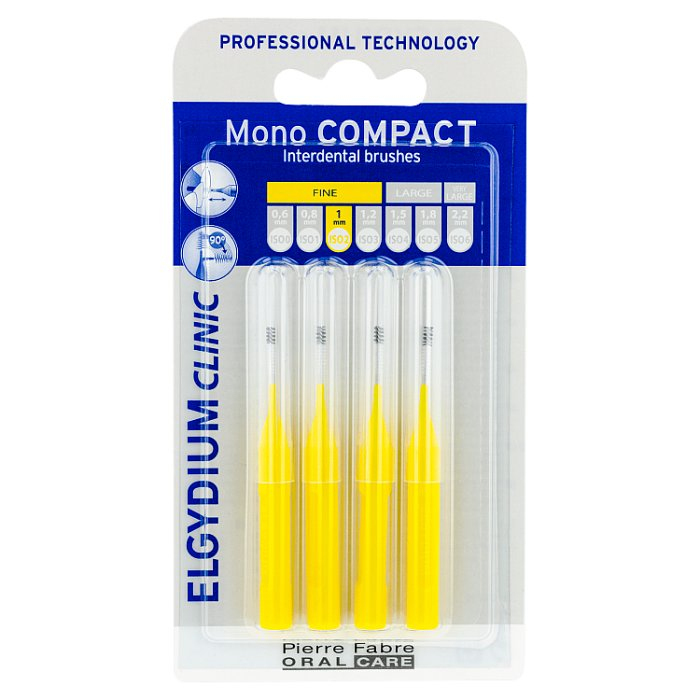 ELGYDIUM CLINIC Mono Compact Szczoteczki międzyzębowe 1 mm 4 szt.