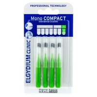 Elgydium Clinic Mono Compact szczoteczki międzyzębowe 2,2 mm zielone, 4 szt.