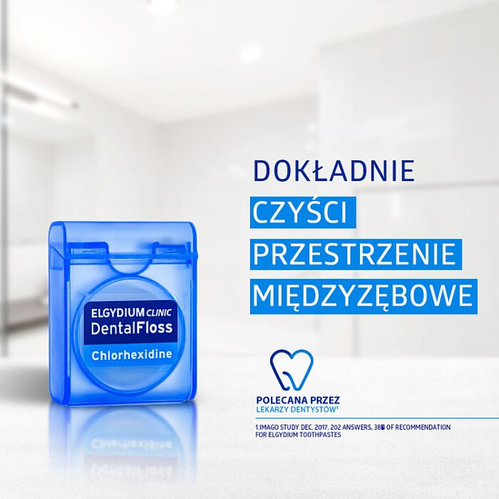 ELGYDIUM DENTAL FLOSS CHLORHEXIDINE Nić dentystyczna z chlorheksydyną 50 m