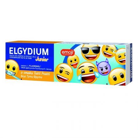 ELGYDIUM EMOJI Junior Pasta do zębów dla dzieci Tutti-Frutti 50 ml
