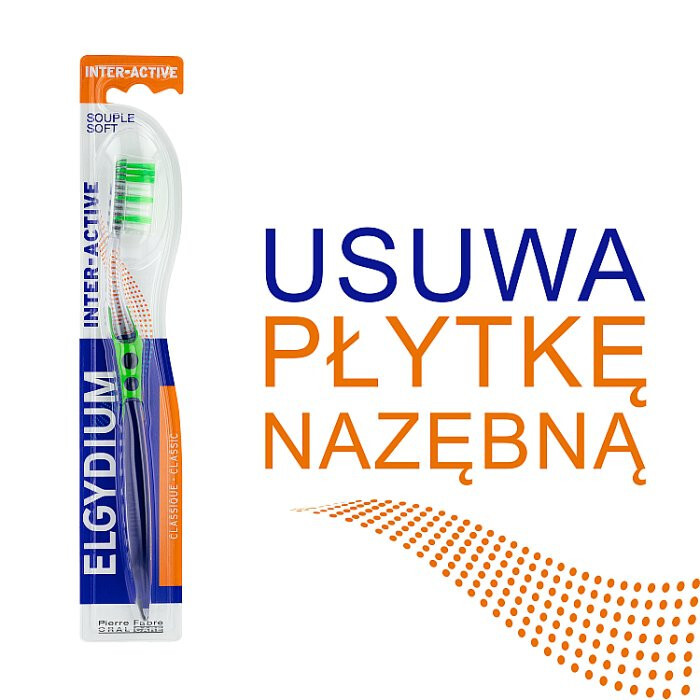 ELGYDIUM INTER-ACTIVE Szczoteczka do zębów MIĘKKA 1 szt.