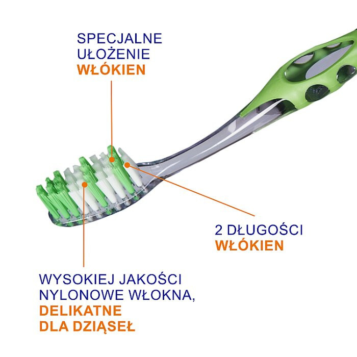ELGYDIUM INTER-ACTIVE Szczoteczka do zębów ŚREDNIA 1 szt.