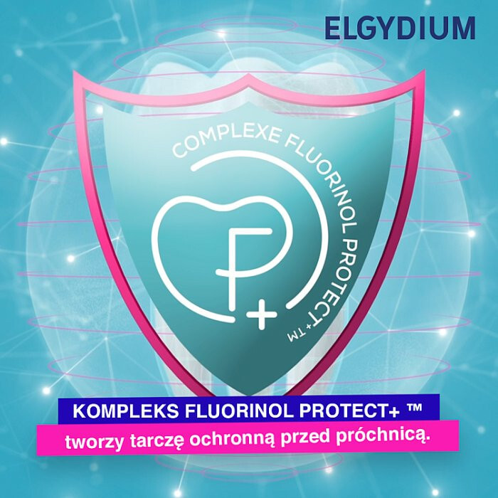 Elgydium Junior Fluorinol Protect+ pasta do zębów o smaku gumy balonowej, 50 ml