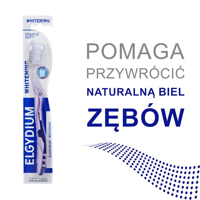 ELGYDIUM WHITENING Wybielająca szczoteczka do zębów MIĘKKA 1 szt.