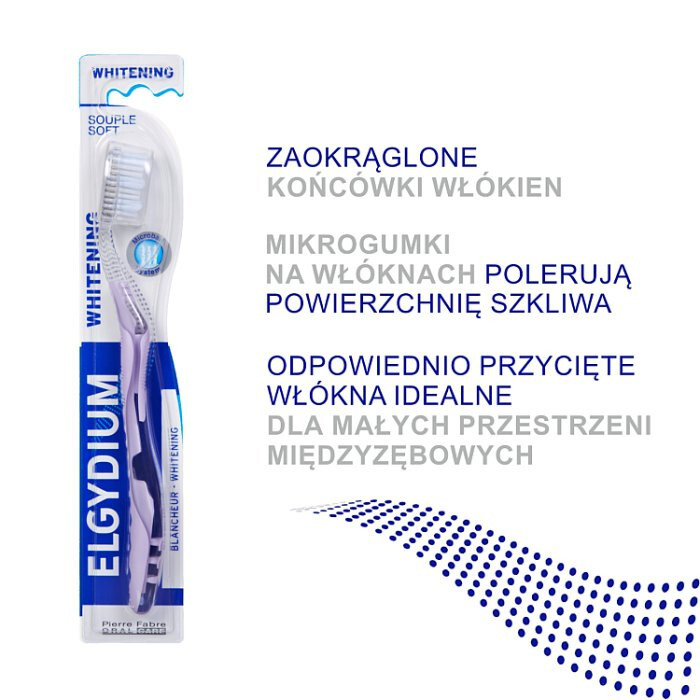 ELGYDIUM WHITENING Wybielająca szczoteczka do zębów ŚREDNIA 1 szt.