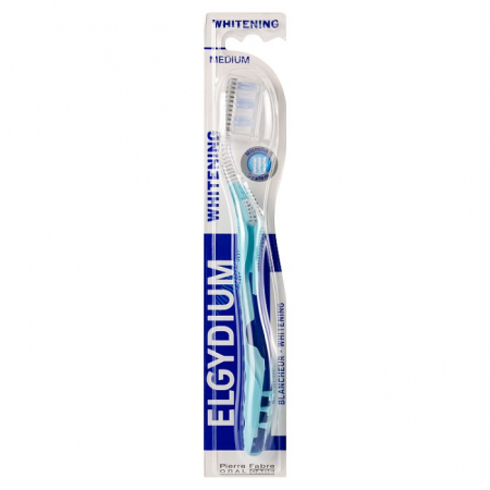 ELGYDIUM WHITENING Wybielająca szczoteczka do zębów ŚREDNIA 1 szt.