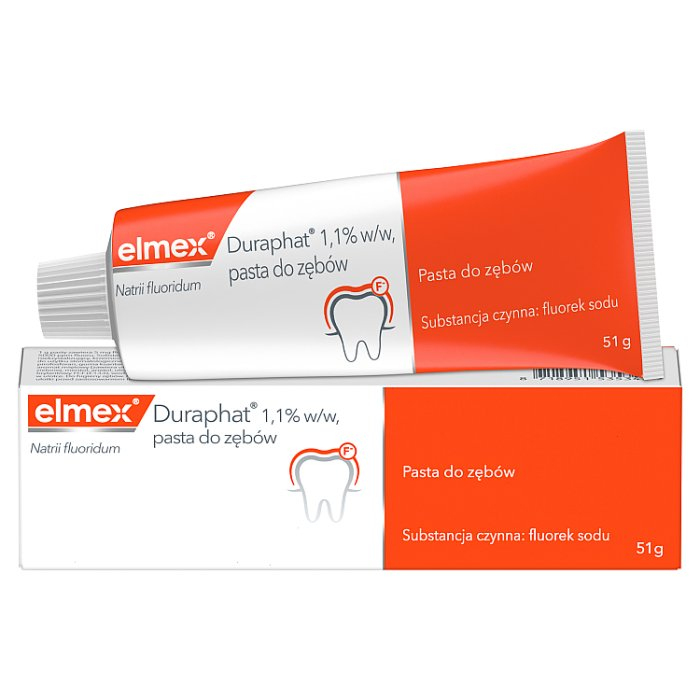 Elmex Duraphat 1,1% pasta do zębów przeciwpróchnicza z fluorem, 51 g
