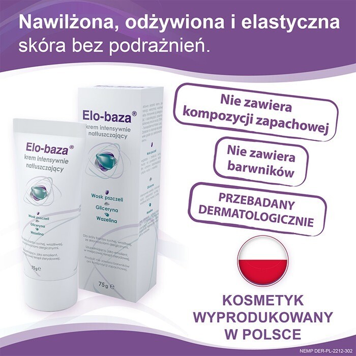 Elo-baza krem intensywnie natłuszczający do skóry suchej i wrażliwej, 75 g