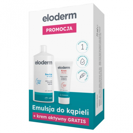 Eloderm Emulsja do kąpieli + Krem aktywny Zestaw