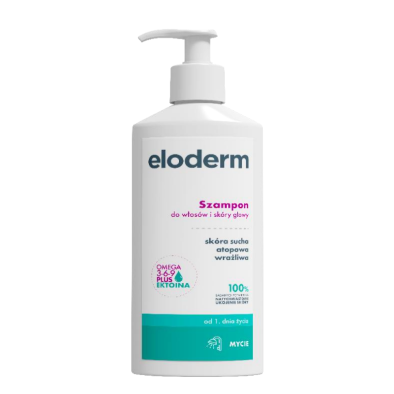 Eloderm szampon do włosów i skóry głowy od 1. dnia życia, 300 ml