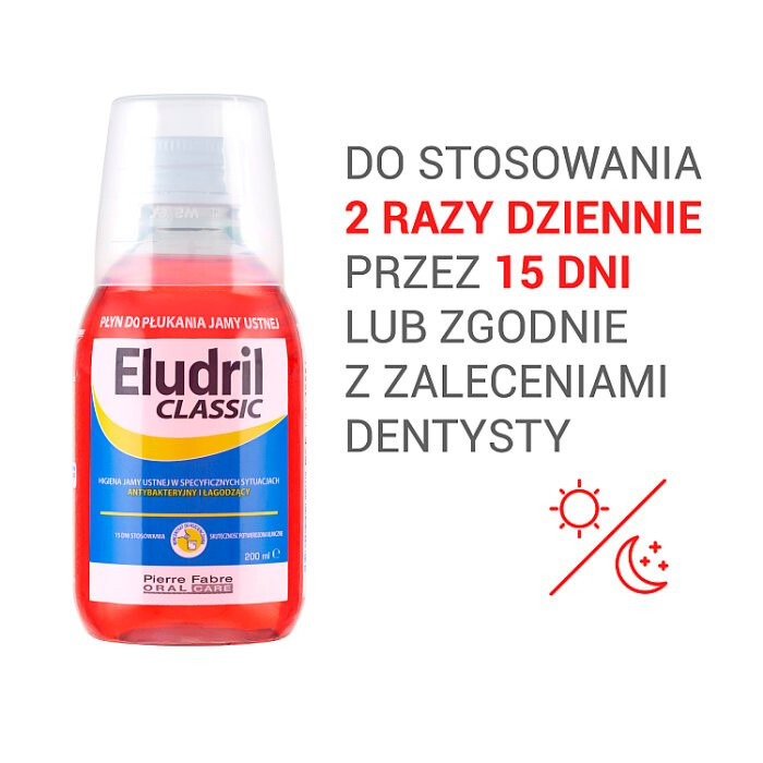 Eludril Classic płyn do płukania jamy ustnej, 200 ml