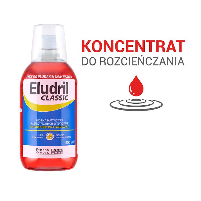 Eludril Classic płyn do płukania jamy ustnej, 500 ml