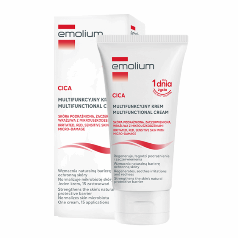 Emolium Cica Multifunkcyjny krem do skóry wrażliwej i podrażnionej, 50 ml