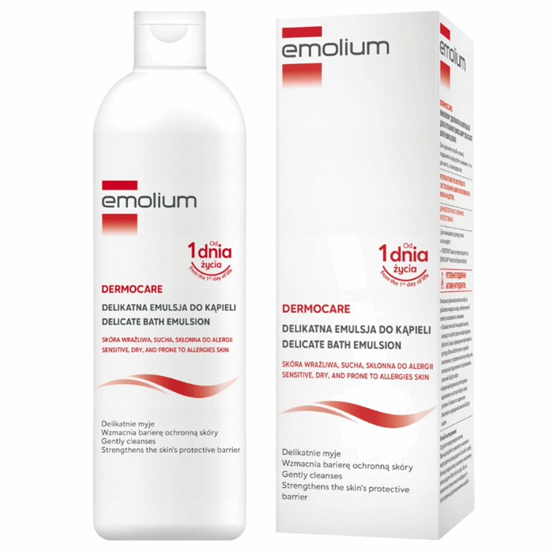 Emolium Dermocare Delikatna emulsja do kąpieli, 200 ml