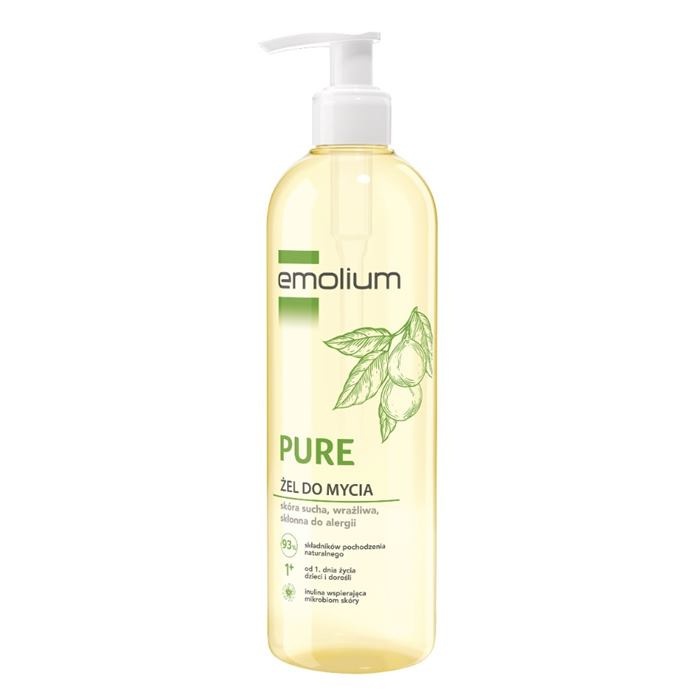 Emolium Pure żel do mycia twarzy i ciała do skóry suchej i wrażliwej, 400 ml