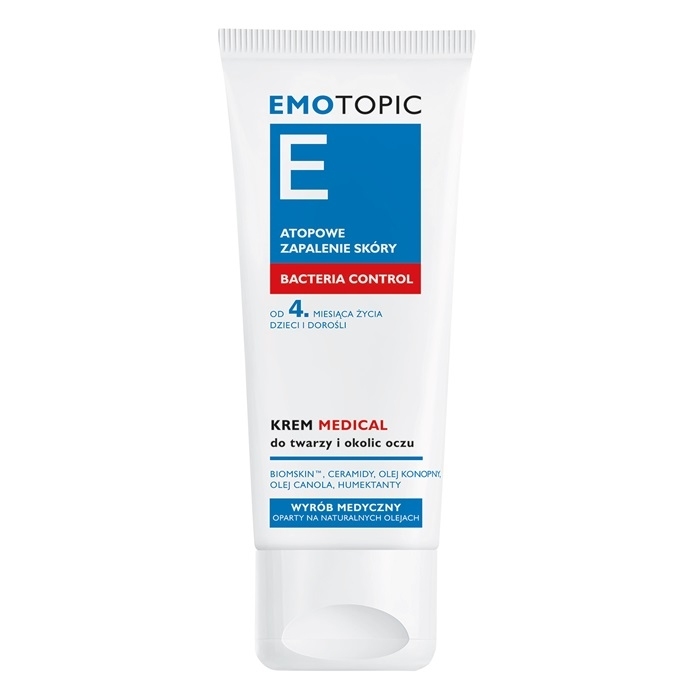 Emotopic Bacteria Control krem Medical do twarzy i okolic oczu, 50 ml