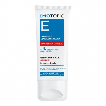Emotopic Bacteria Control preparat S.O.S. Medical do twarzy i ciała, 30 ml