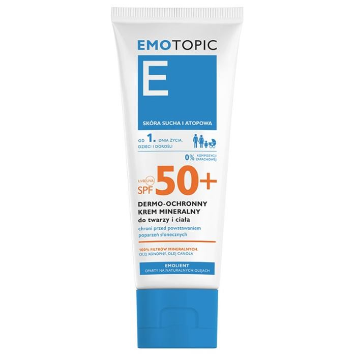 Emotopic Dermo-ochronny krem mineralny SPF50+ do twarzy i ciała, 75 ml