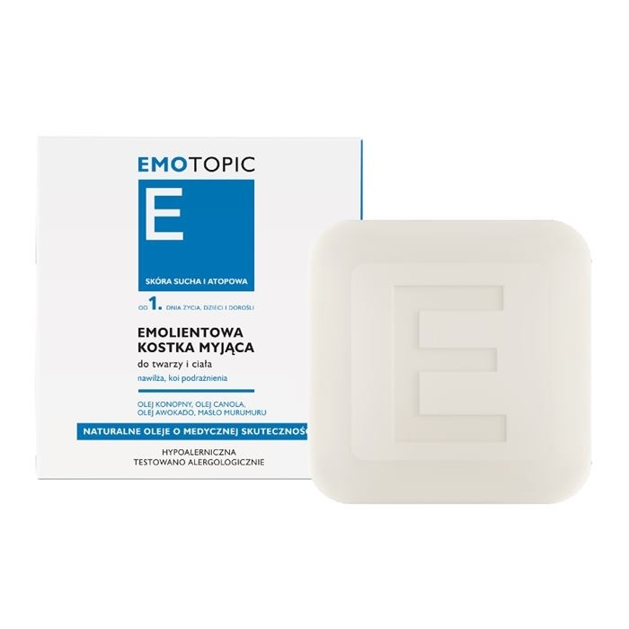 Emotopic Emolientowa kostka myjąca do twarzy i ciała, 100 g