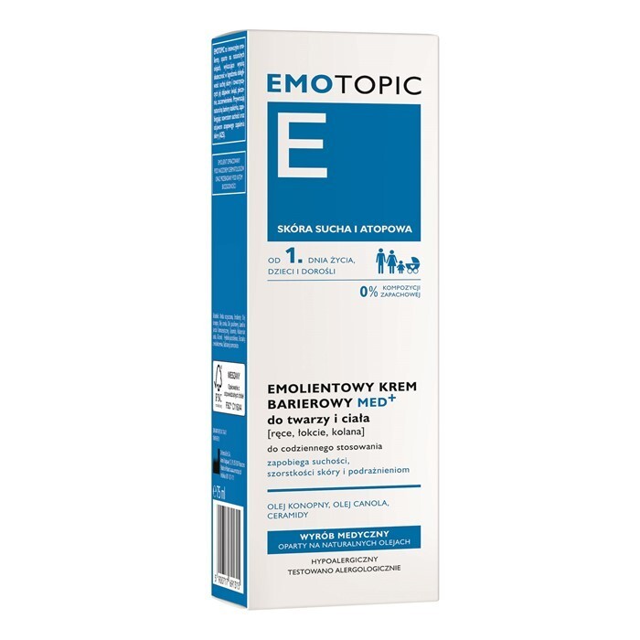 Emotopic Emolientowy krem barierowy na skórę suchą i szorstką, 75 ml