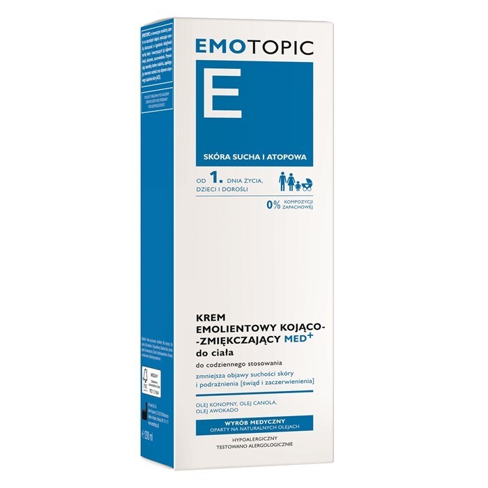 Emotopic Krem emolientowy kojąco-zmiękczający do ciała, 200 ml