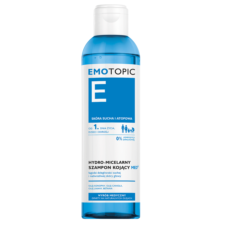 Emotopic Med+ Hydro-micelarny szampon kojący, 250 ml