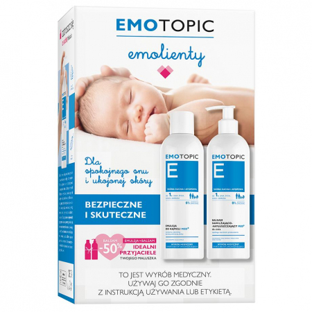 Emotopic Med+ Zestaw (emulsja do kąpieli, 400 ml + balsam do ciała, 400 ml), 1 szt.