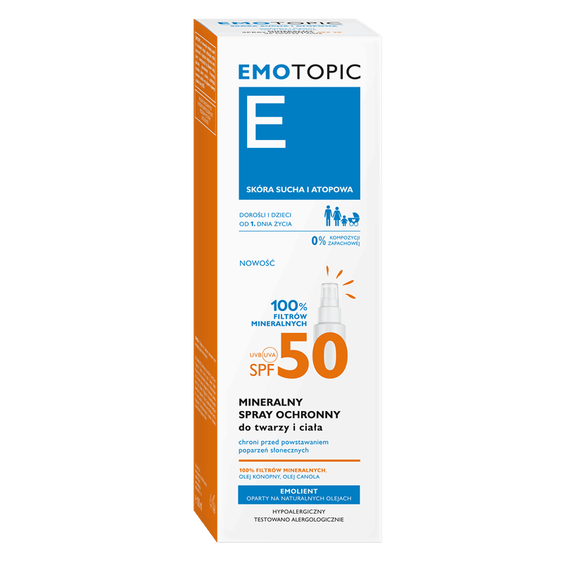 Emotopic Mineralny spray ochronny SPF 50, 100 ml