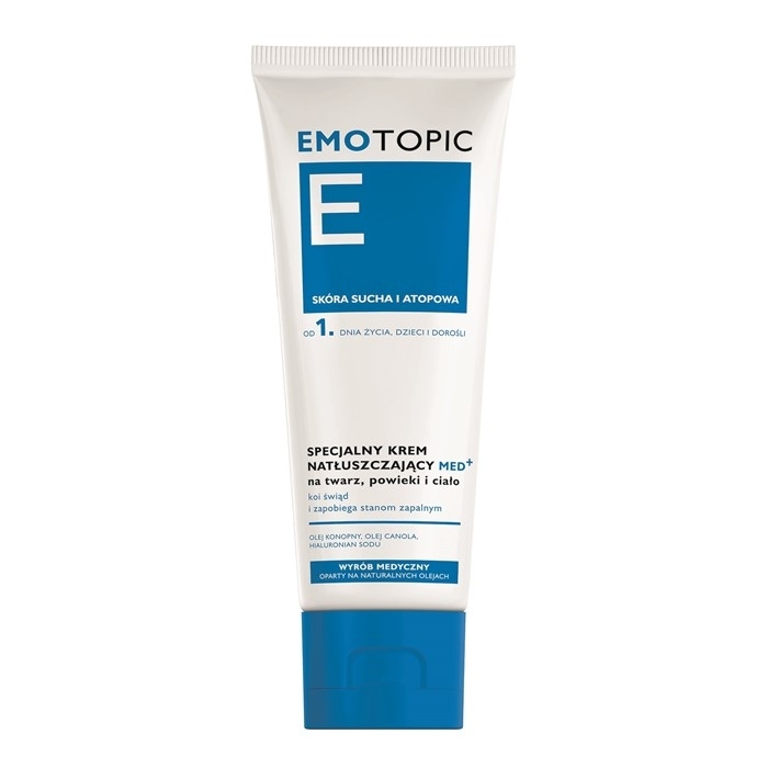 Emotopic Specjalny krem natłuszczający Med+ na twarz powieki i ciało, 75 ml