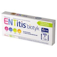 Entitis Biotyk pastylki do ssania probiotyczne o smaku truskawkowym, 10 szt.