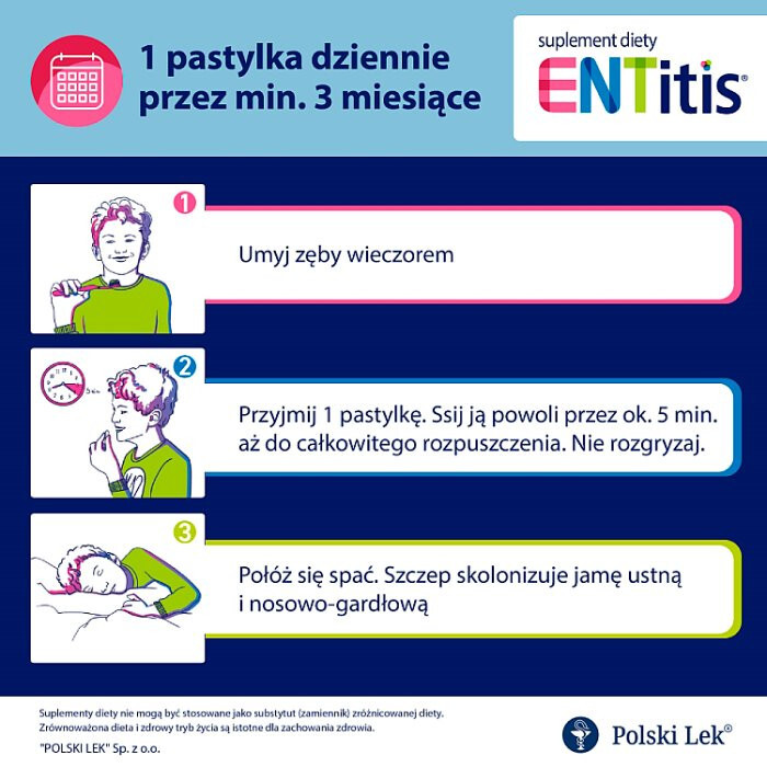 Entitis (smak truskawkowy) 30 pastylki do ssania
