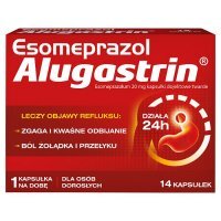 Esomeprazol Alugastrin 20 mg kapsułki dojelitowe na refluks i zgagę, 14 szt.