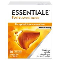 Essentiale Forte 300 mg kapsułki twarde na dolegliwości wątrobowe, 50 szt.