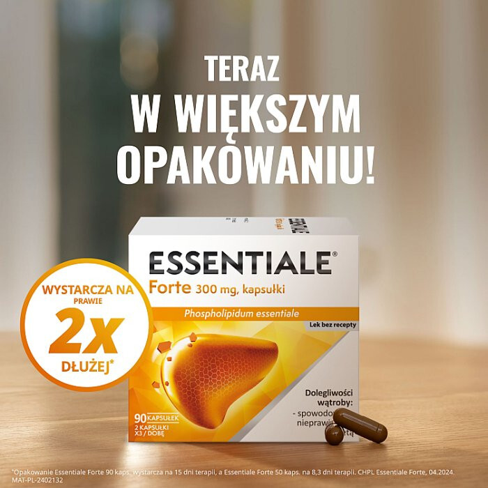 Essentiale Forte 300 mg kapsułki na wątrobę, 90 szt.