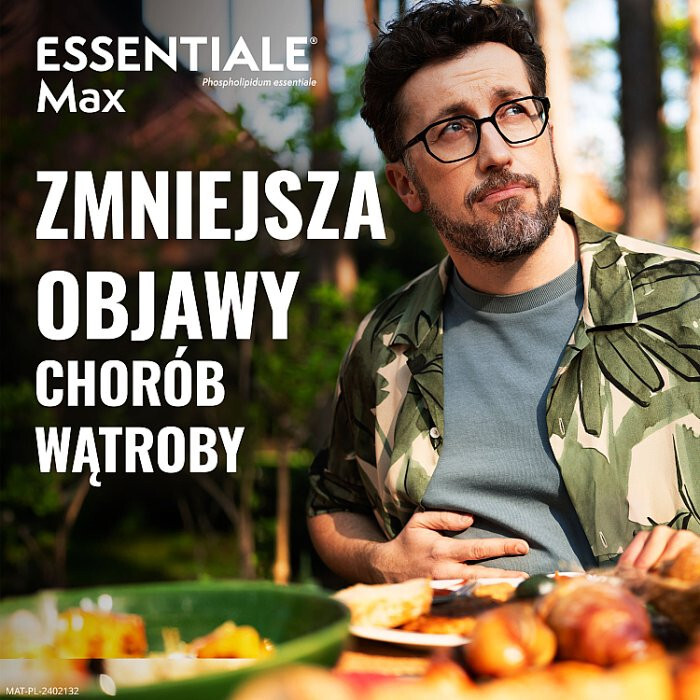 Essentiale Max 600 mg kapsułki twarde na dolegliwości wątrobowe, 30 szt.