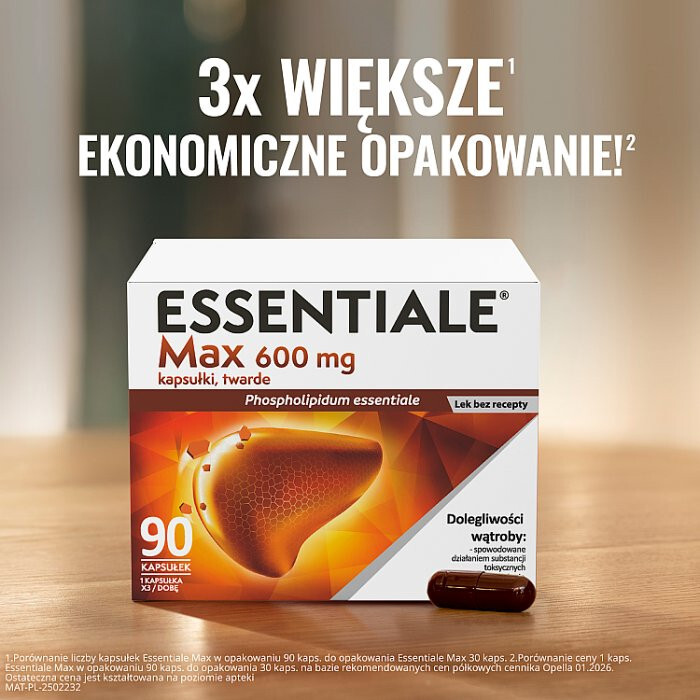 Essentiale Max 600 mg kapsułki, 90 szt.